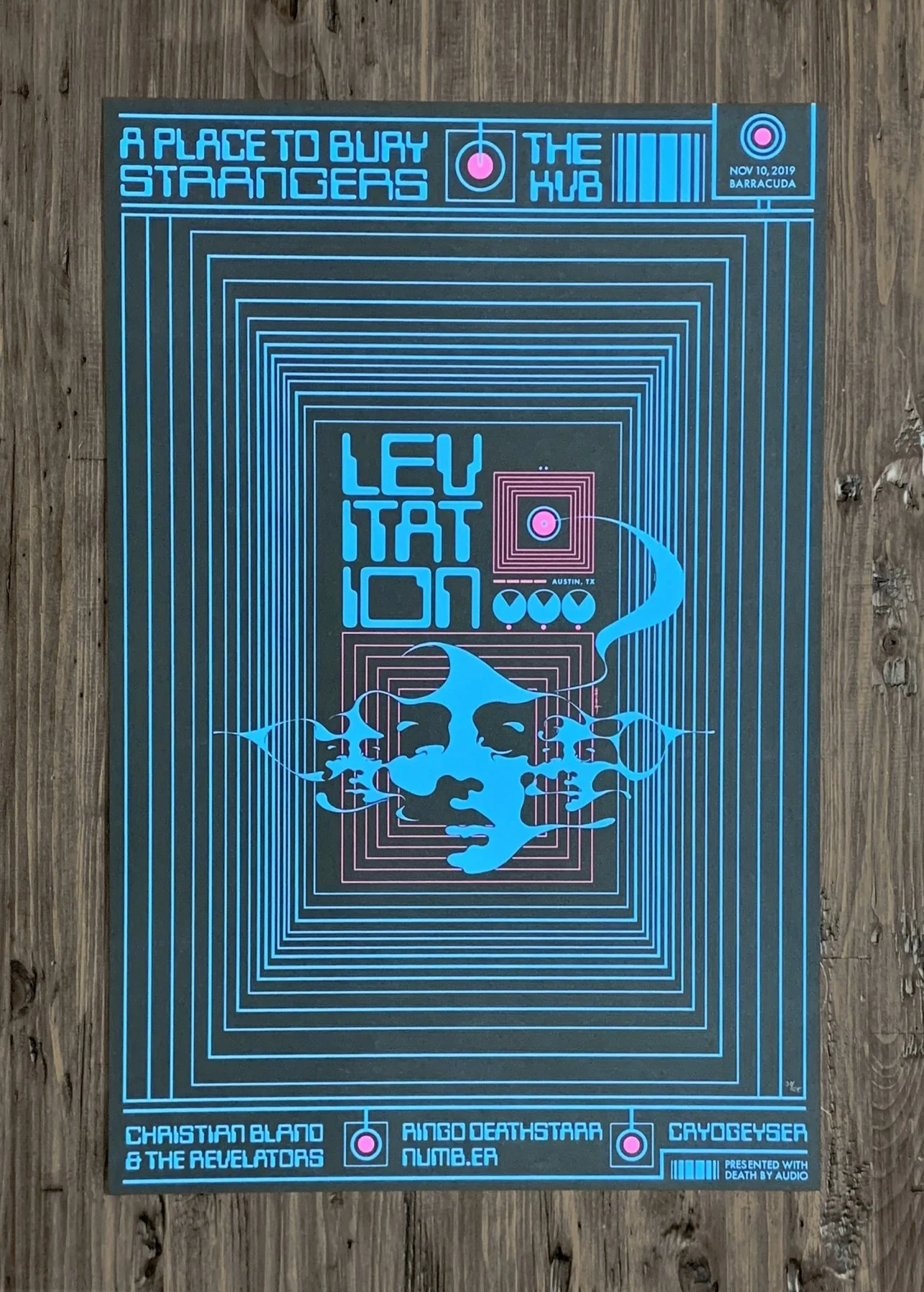 A Place to Bury Strangers + The KVB Poster by Robin Gnista