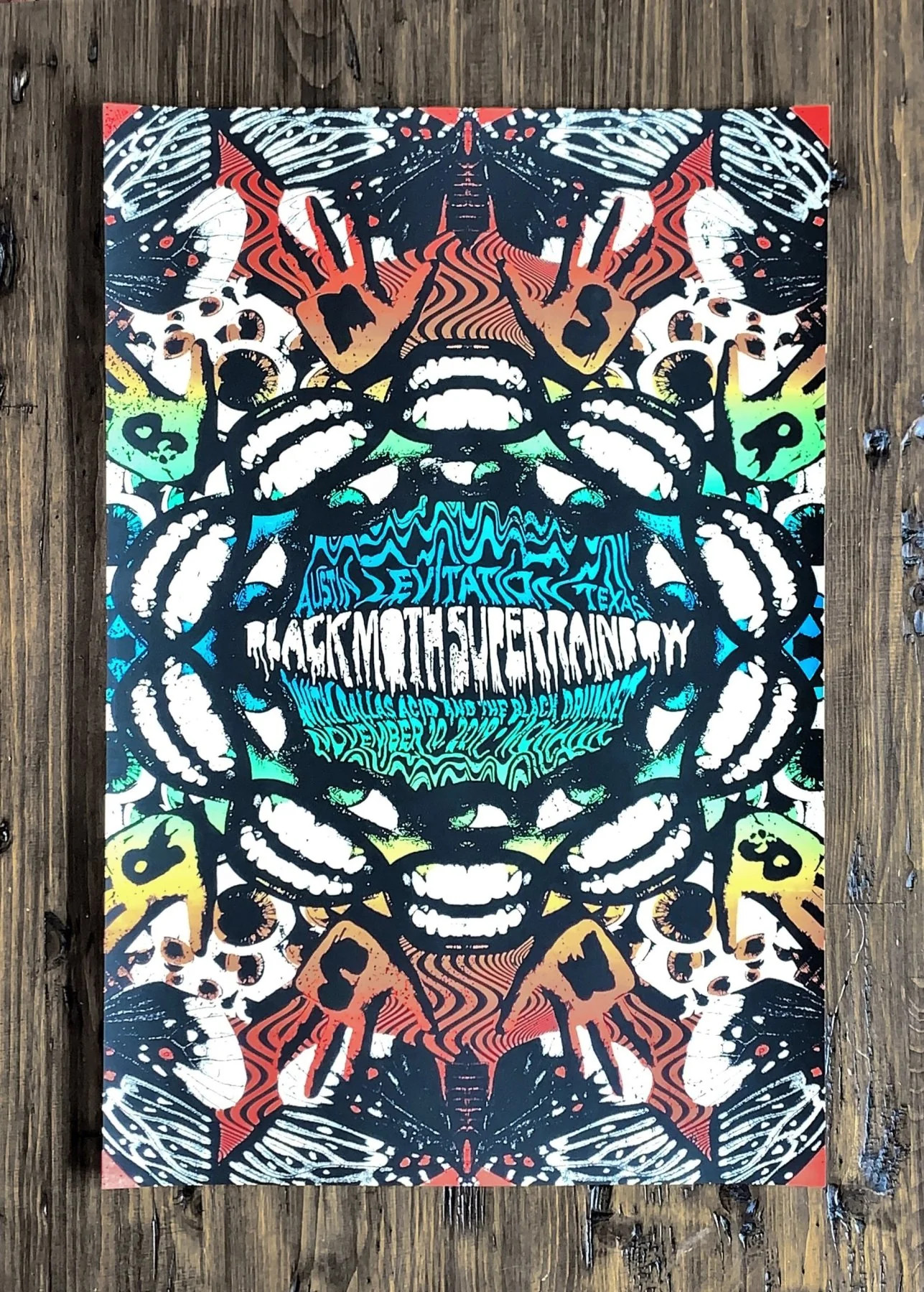Black Moth Super Rainbow Poster by Nate Duval - ARCHIVE