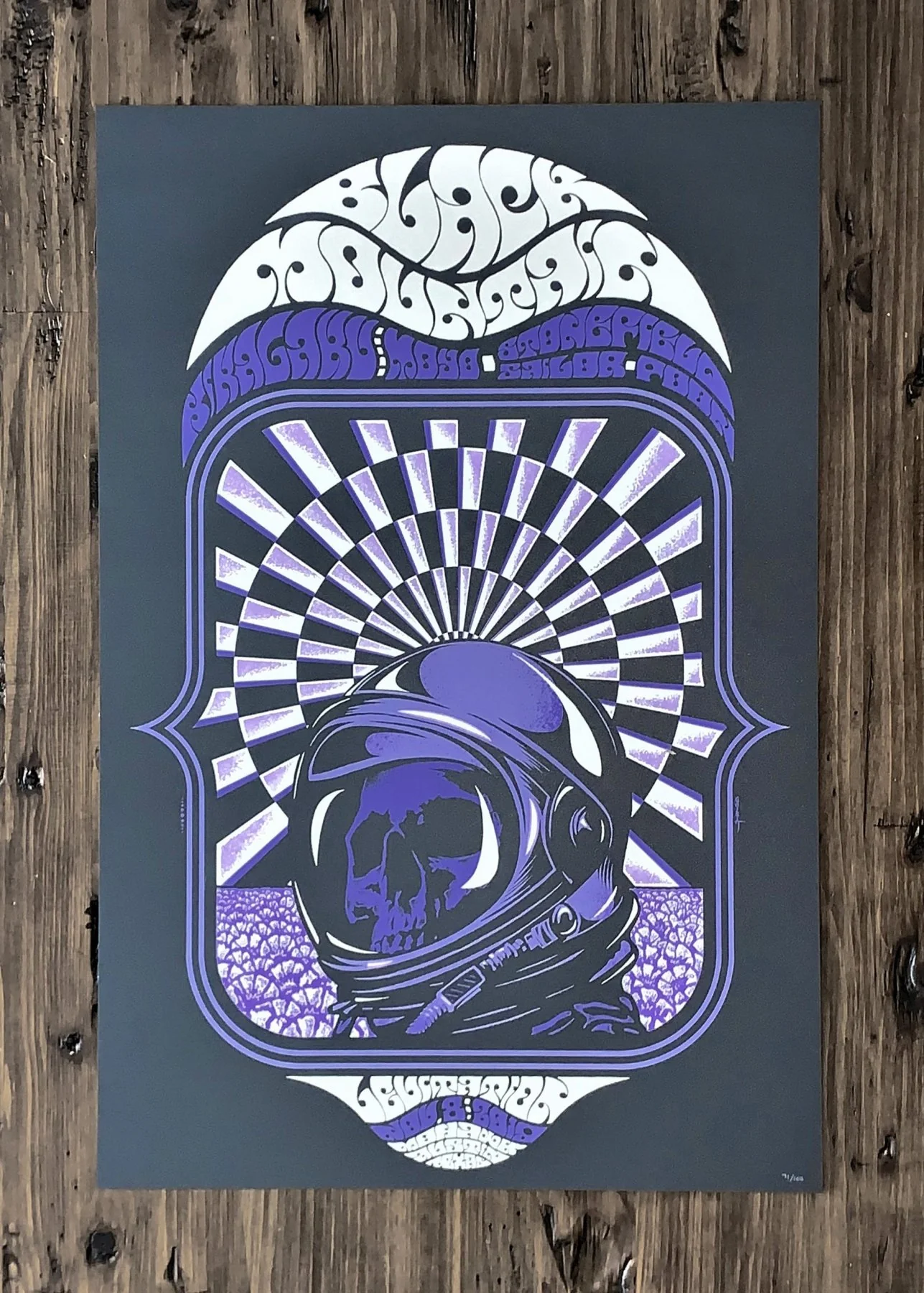 Black Mountain, Kikagaku Moyo and Stonefield Poster by Robin Gnista