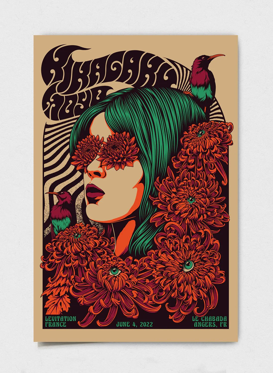 Kikagaku Moyo LEVITATION France 2022 Poster by Simon Berndt