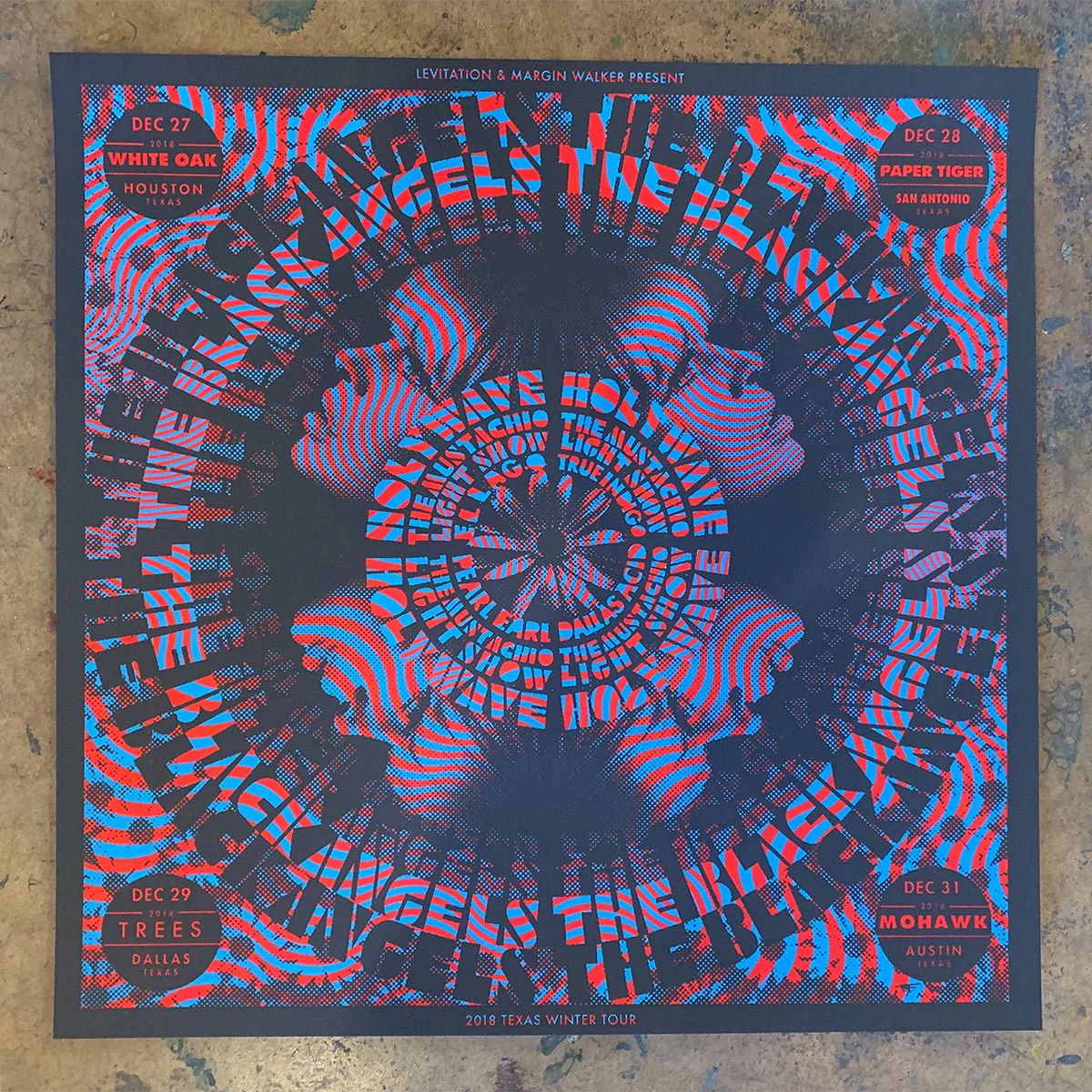 The Black Angels 2018 Tour Poster by Rob Fitzpatrick - ARCHIVE