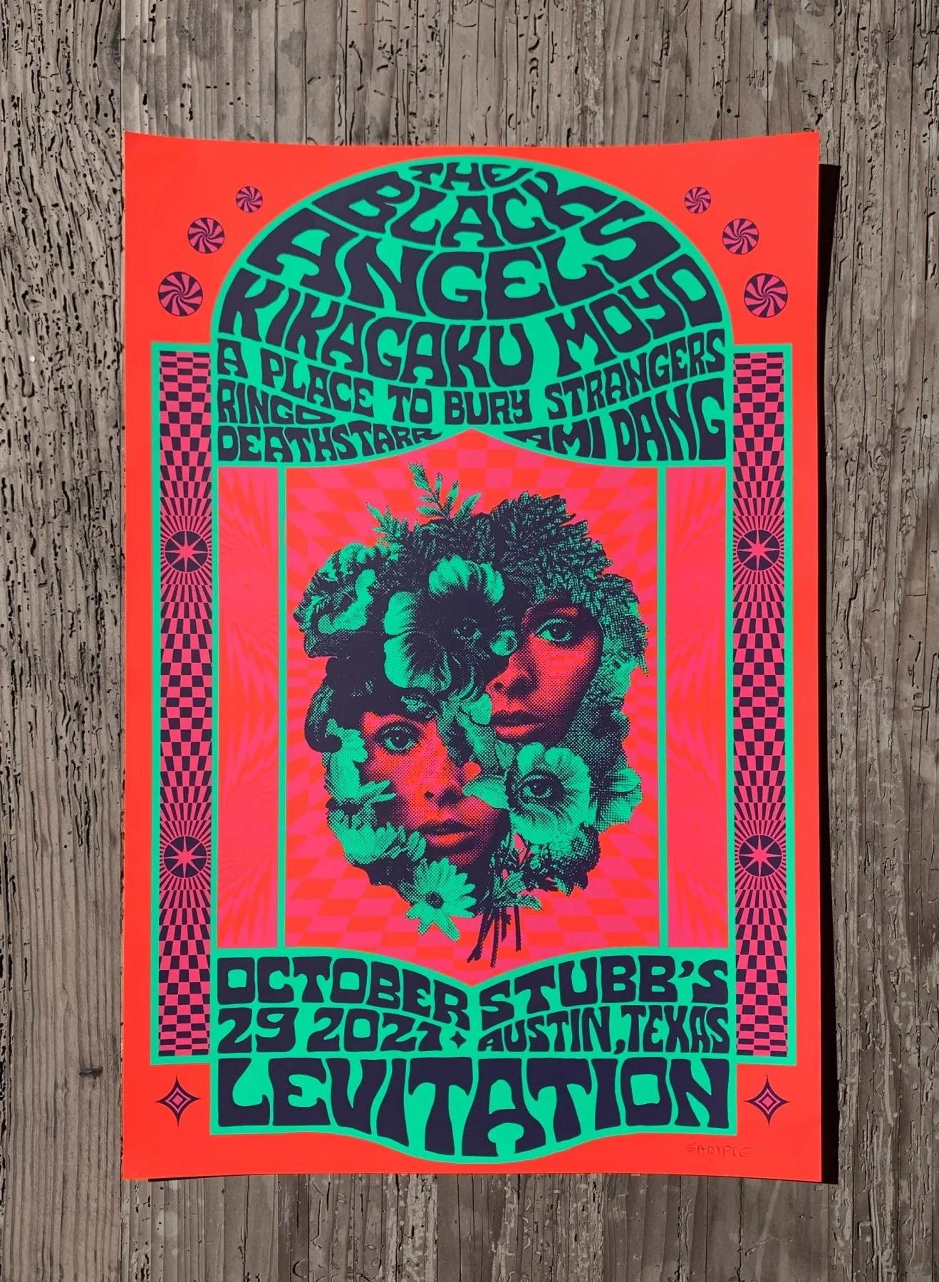 The Black Angels + Kikagaku Moyo Poster by Fez Moreno